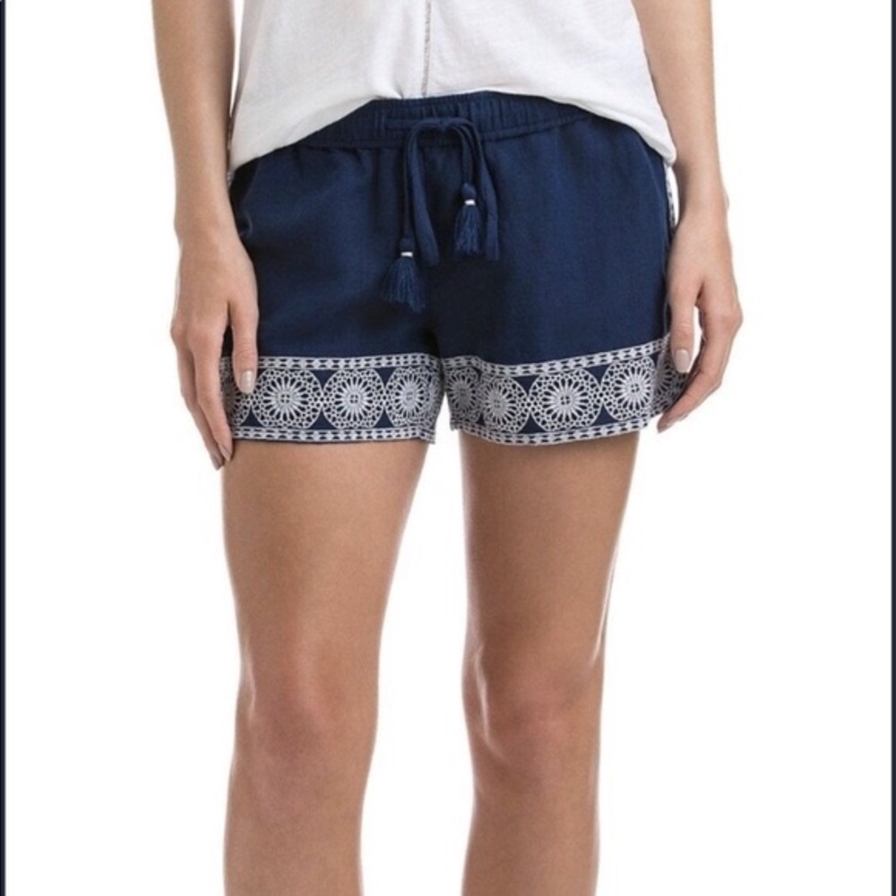 Vineyard Vines Navy Linen Shorte